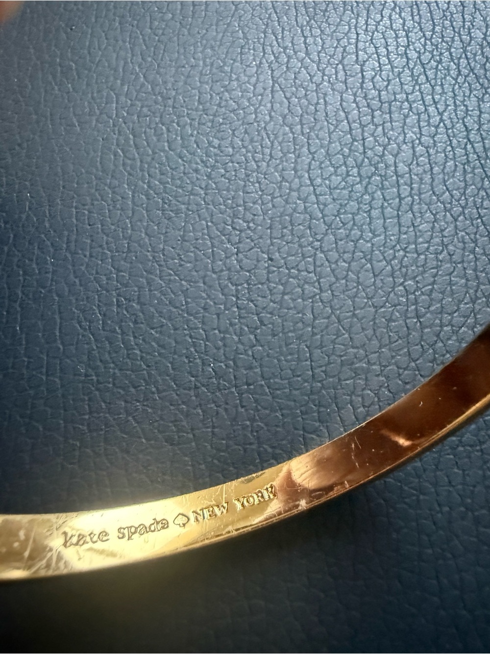 Kate Spade New York Gold Bow Bangle Bracelet, Ready Set Bow Ribbon Slip On Cuff - Picture 5 of 5